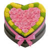 30 Pink Preserved Forever Roses in Heart Box
