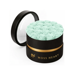 20 Teal Preserved Forever Roses in Round Box