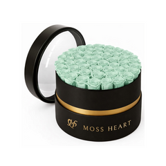 50 Teal Preserved Forever Roses in Round Box