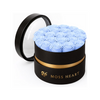 20 Light Blue Preserved Forever Roses in Round Box