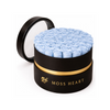 50 Light Blue Preserved Forever Roses in Round Box
