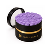 50 Purple Preserved Forever Roses in Round Box
