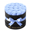 20 Light Blue Preserved Forever Roses in Round Box
