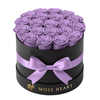 20 Purple Preserved Forever Roses in Round Box